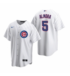 Mens Nike Chicago Cubs 5 Albert Almora Jr White Home Stitched Baseball Jersey Mens Nike Chicago Cubs 5 Albert Almora Jr White Home Stitched Baseball Jersey