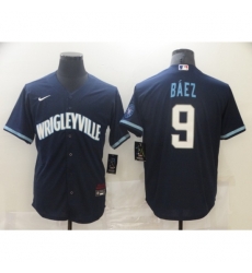 Men's Nike Chicago Cubs #9 Javier Baez Navy Royal Alternate Stitched Baseball Jersey Men's Nike Chicago Cubs #9 Javier Baez Navy Royal Alternate Stitched Baseball Jersey