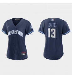 Chicago Cubs 13 David Bote Women Nike 2021 City Connect Navy MLB Jersey Chicago Cubs 13 David Bote Women Nike 2021 City Connect Navy MLB Jersey