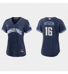 Chicago Cubs 16 Patrick Wisdom Women Nike 2021 City Connect Navy MLB Jersey Chicago Cubs 16 Patrick Wisdom Women Nike 2021 City Connect Navy MLB Jersey