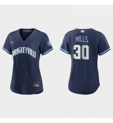 Chicago Cubs 30 Alec Mills Women Nike 2021 City Connect Navy MLB Jersey Chicago Cubs 30 Alec Mills Women Nike 2021 City Connect Navy MLB Jersey