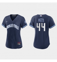 Chicago Cubs 44 Anthony Rizzo Women Nike 2021 City Connect Navy MLB Jersey Chicago Cubs 44 Anthony Rizzo Women Nike 2021 City Connect Navy MLB Jersey