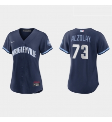 Chicago Cubs 73 Adbert Alzolay Women Nike 2021 City Connect Navy MLB Jersey Chicago Cubs 73 Adbert Alzolay Women Nike 2021 City Connect Navy MLB Jersey