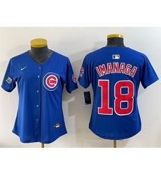 Women Chicago Cubs 18 Sh u014Dta Imanaga Royal Ryne Sandberg Tribute Vapor Limited V2 Stitched Baseball Jersey Women Chicago Cubs 18 Sh u014Dta Imanaga Royal Ryne Sandberg Tribute Vapor Limited V2 Stitched Baseball Jersey