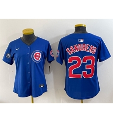 Women Chicago Cubs 23 Ryne Sandberg Royal Ryne Sandberg Tribute Vapor Limited V2 Stitched Baseball Jersey Women Chicago Cubs 23 Ryne Sandberg Royal Ryne Sandberg Tribute Vapor Limited V2 Stitched Baseball Jersey