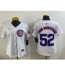 Women Chicago Cubs 52 Pete Crow Armstrong White Home Limited Stitched Baseball Jersey