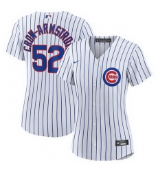 Women Chicago Cubs 52 Pete Crow Armstrong White Stitched Baseball Jersey Women Chicago Cubs 52 Pete Crow Armstrong White Stitched Baseball Jersey