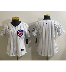 Women Chicago Cubs Blank White Home Limited Stitched Baseball Jersey Women Chicago Cubs Blank White Home Limited Stitched Baseball Jersey