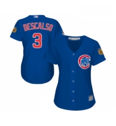 Womens Chicago Cubs 3 Daniel Descalso Authentic Royal Blue Alternate Baseball Jersey Womens Chicago Cubs 3 Daniel Descalso Authentic Royal Blue Alternate Baseball Jersey