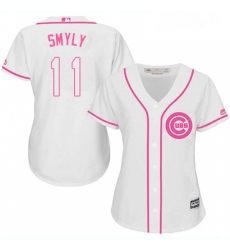 Womens Majestic Chicago Cubs 11 Drew Smyly Authentic White Fashion MLB Jersey Womens Majestic Chicago Cubs 11 Drew Smyly Authentic White Fashion MLB Jersey