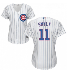 Womens Majestic Chicago Cubs 11 Drew Smyly Authentic White Home Cool Base MLB Jersey Womens Majestic Chicago Cubs 11 Drew Smyly Authentic White Home Cool Base MLB Jersey
