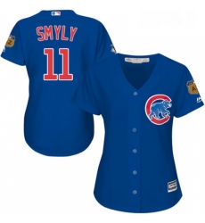 Womens Majestic Chicago Cubs 11 Drew Smyly Replica Royal Blue Alternate MLB Jersey Womens Majestic Chicago Cubs 11 Drew Smyly Replica Royal Blue Alternate MLB Jersey