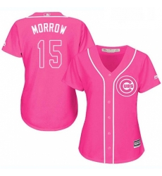 Womens Majestic Chicago Cubs 15 Brandon Morrow Authentic Pink Fashion MLB Jersey Womens Majestic Chicago Cubs 15 Brandon Morrow Authentic Pink Fashion MLB Jersey