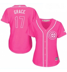 Womens Majestic Chicago Cubs 17 Mark Grace Replica Pink Fashion MLB Jersey Womens Majestic Chicago Cubs 17 Mark Grace Replica Pink Fashion MLB Jersey