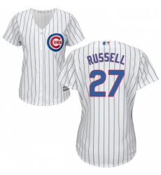 Womens Majestic Chicago Cubs 27 Addison Russell Replica White Home Cool Base MLB Jersey Womens Majestic Chicago Cubs 27 Addison Russell Replica White Home Cool Base MLB Jersey