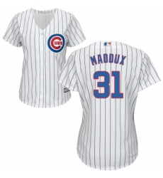 Womens Majestic Chicago Cubs 31 Greg Maddux Authentic White Home Cool Base MLB Jersey Womens Majestic Chicago Cubs 31 Greg Maddux Authentic White Home Cool Base MLB Jersey