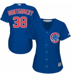 Womens Majestic Chicago Cubs 38 Mike Montgomery Replica Royal Blue Alternate MLB Jersey Womens Majestic Chicago Cubs 38 Mike Montgomery Replica Royal Blue Alternate MLB Jersey