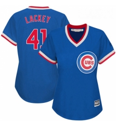Womens Majestic Chicago Cubs 41 John Lackey Authentic Royal Blue Cooperstown MLB Jersey Womens Majestic Chicago Cubs 41 John Lackey Authentic Royal Blue Cooperstown MLB Jersey