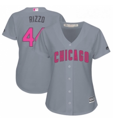 Womens Majestic Chicago Cubs 44 Anthony Rizzo Authentic Grey Mothers Day Cool Base MLB Jersey Womens Majestic Chicago Cubs 44 Anthony Rizzo Authentic Grey Mothers Day Cool Base MLB Jersey