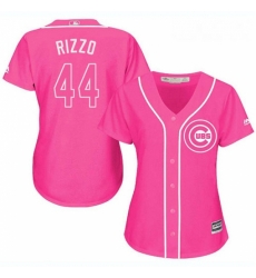 Womens Majestic Chicago Cubs 44 Anthony Rizzo Authentic Pink Fashion MLB Jersey Womens Majestic Chicago Cubs 44 Anthony Rizzo Authentic Pink Fashion MLB Jersey