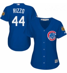 Womens Majestic Chicago Cubs 44 Anthony Rizzo Authentic Royal Blue 2017 Spring Training Cool Base MLB Jersey Womens Majestic Chicago Cubs 44 Anthony Rizzo Authentic Royal Blue 2017 Spring Training Cool Base MLB Jersey