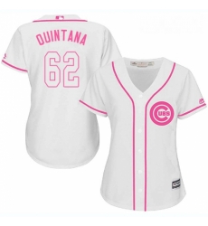 Womens Majestic Chicago Cubs 62 Jose Quintana Authentic White Fashion MLB Jersey Womens Majestic Chicago Cubs 62 Jose Quintana Authentic White Fashion MLB Jersey