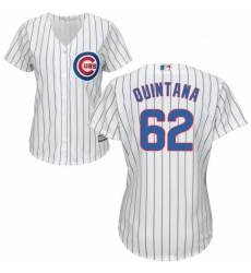 Womens Majestic Chicago Cubs 62 Jose Quintana Authentic White Home Cool Base MLB Jersey Womens Majestic Chicago Cubs 62 Jose Quintana Authentic White Home Cool Base MLB Jersey