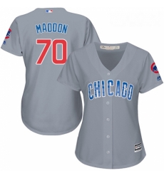 Womens Majestic Chicago Cubs 70 Joe Maddon Replica Grey Road MLB Jersey Womens Majestic Chicago Cubs 70 Joe Maddon Replica Grey Road MLB Jersey