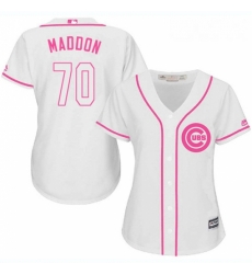 Womens Majestic Chicago Cubs 70 Joe Maddon Replica White Fashion MLB Jersey Womens Majestic Chicago Cubs 70 Joe Maddon Replica White Fashion MLB Jersey