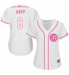 Womens Majestic Chicago Cubs 8 Ian Happ Authentic White Fashion MLB Jersey Womens Majestic Chicago Cubs 8 Ian Happ Authentic White Fashion MLB Jersey