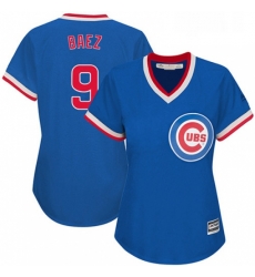 Womens Majestic Chicago Cubs 9 Javier Baez Authentic Royal Blue Cooperstown MLB Jersey Womens Majestic Chicago Cubs 9 Javier Baez Authentic Royal Blue Cooperstown MLB Jersey