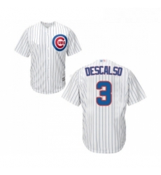 Youth Chicago Cubs 3 Daniel Descalso Authentic White Home Cool Base Baseball Jersey Youth Chicago Cubs 3 Daniel Descalso Authentic White Home Cool Base Baseball Jersey