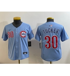 Youth Chicago Cubs 30 Kyle Tucker Blue 2024 25 2nd Alternate Limited Stitched Baseball Jersey