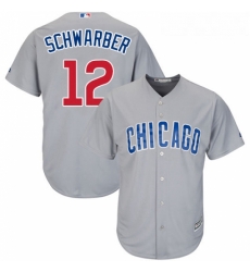 Youth Majestic Chicago Cubs 12 Kyle Schwarber Replica Grey Road Cool Base MLB Jersey Youth Majestic Chicago Cubs 12 Kyle Schwarber Replica Grey Road Cool Base MLB Jersey