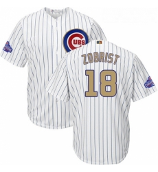 Youth Majestic Chicago Cubs 18 Ben Zobrist Authentic White 2017 Gold Program Cool Base MLB Jersey Youth Majestic Chicago Cubs 18 Ben Zobrist Authentic White 2017 Gold Program Cool Base MLB Jersey