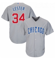Youth Majestic Chicago Cubs 34 Jon Lester Authentic Grey Road Cool Base MLB Jersey Youth Majestic Chicago Cubs 34 Jon Lester Authentic Grey Road Cool Base MLB Jersey