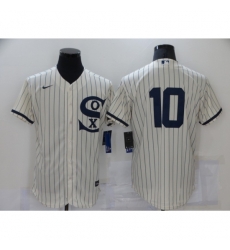 Men Chicago White Sox 10 Yoan Moncada Cream Elite 2021 Field of Dreams Jersey Men Chicago White Sox 10 Yoan Moncada Cream Elite 2021 Field of Dreams Jersey