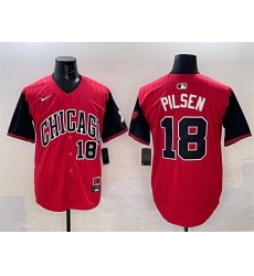 Men Chicago White Sox 18 Pilsen Red Black 2025 City Connect Limited Stitched Baseball Jersey