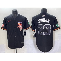 Men Chicago White Sox 23 Michael Jordan Black Mexico Limited Stitched Baseball Jersey
