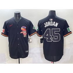Men Chicago White Sox 45 Michael Jordan Black Mexico Limited Stitched Baseball Jersey
