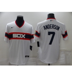 Men Chicago White Sox 7 Tim Anderson Throwback Cool Base Stitched Jerseys Men Chicago White Sox 7 Tim Anderson Throwback Cool Base Stitched Jerseys