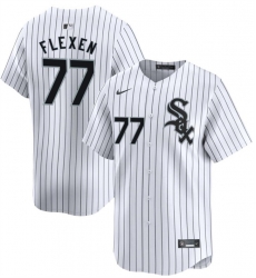 Men Chicago White Sox 77 Chris Flexen White Home Limited Stitched Baseball Jersey Men Chicago White Sox 77 Chris Flexen White Home Limited Stitched Baseball Jersey
