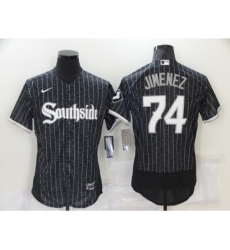 Men Nike Chicago White Sox 74 Eloy Jimenez Black Elite Alternate Stitched Jersey Men Nike Chicago White Sox 74 Eloy Jimenez Black Elite Alternate Stitched Jersey