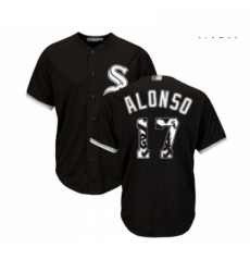 Mens Chicago White Sox 17 Yonder Alonso Authentic Black Team Logo Fashion Cool Base Baseball Jersey Mens Chicago White Sox 17 Yonder Alonso Authentic Black Team Logo Fashion Cool Base Baseball Jersey