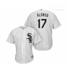 Mens Chicago White Sox 17 Yonder Alonso Replica White Home Cool Base Baseball Jersey Mens Chicago White Sox 17 Yonder Alonso Replica White Home Cool Base Baseball Jersey