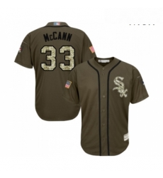 Mens Chicago White Sox 33 James McCann Authentic Green Salute to Service Baseball Jersey Mens Chicago White Sox 33 James McCann Authentic Green Salute to Service Baseball Jersey
