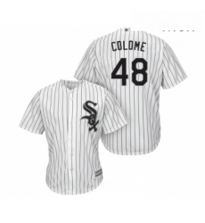 Mens Chicago White Sox 48 Alex Colome Replica White Home Cool Base Baseball Jersey Mens Chicago White Sox 48 Alex Colome Replica White Home Cool Base Baseball Jersey