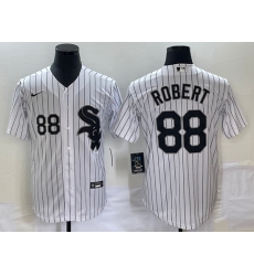Men's Chicago White Sox #88 Luis Robert White Cool Base Stitched Jersey Men's Chicago White Sox #88 Luis Robert White Cool Base Stitched Jersey