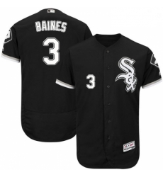 Mens Majestic Chicago White Sox 3 Harold Baines Black Flexbase Authentic Collection MLB Jersey Mens Majestic Chicago White Sox 3 Harold Baines Black Flexbase Authentic Collection MLB Jersey