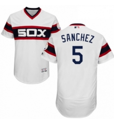 Mens Majestic Chicago White Sox 5 Yolmer Sanchez White Alternate Flex Base Authentic Collection MLB Jersey Mens Majestic Chicago White Sox 5 Yolmer Sanchez White Alternate Flex Base Authentic Collection MLB Jersey